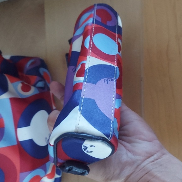 COACH Madison Op Art Resort Scarf Satin TopHandled Tote 2Pc Set - Picture 8 of 12